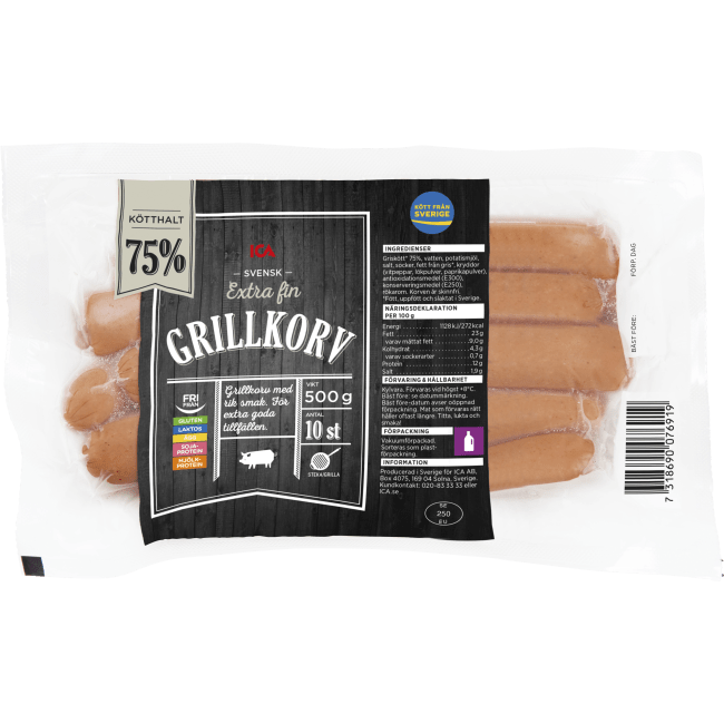 Illustration av Grillkorv extra fin