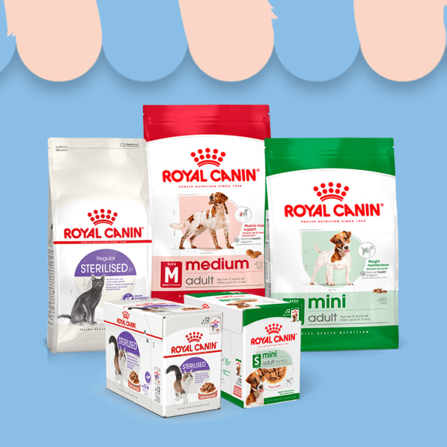 Illustration av 30% på utvalt sortiment från Royal Canin Hund & Katt