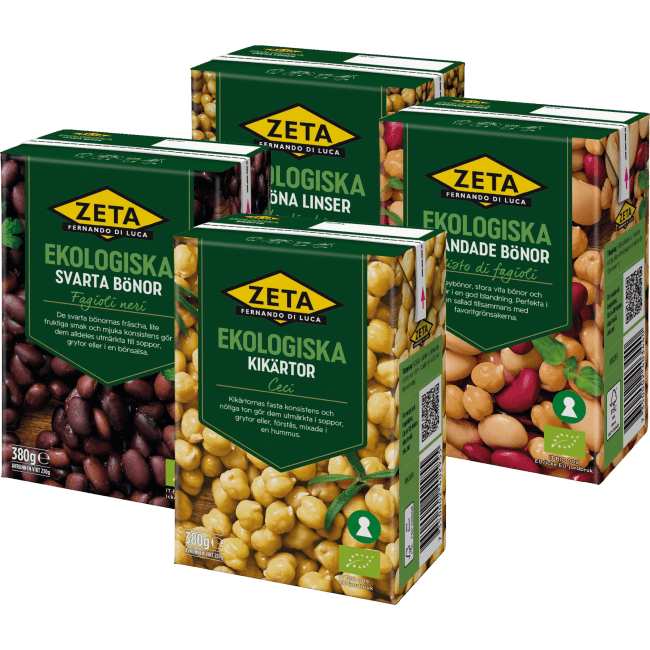 Illustration av Ekologiska Bönor, Kikärtor, Linser