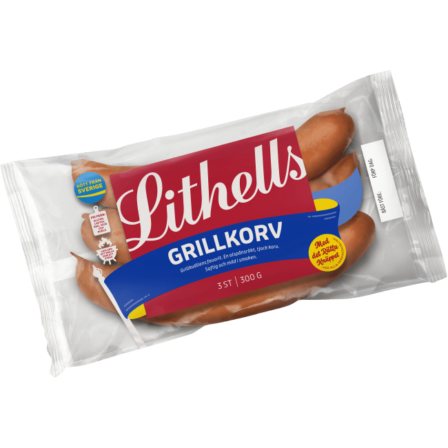 Illustration av Grillkorv