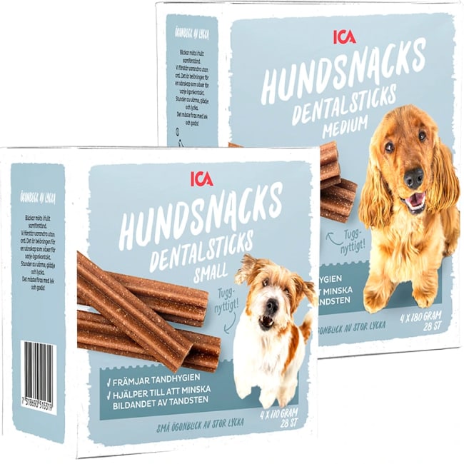 Illustration av Hundtugg Dentalsticks S/M