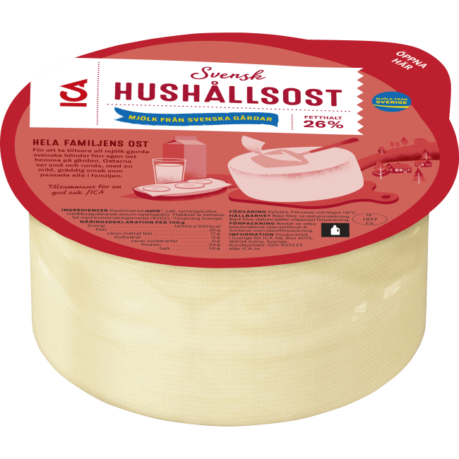 Illustration av Hushållsost