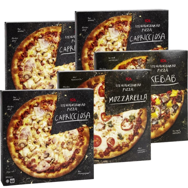 Illustration av Fryst pizza