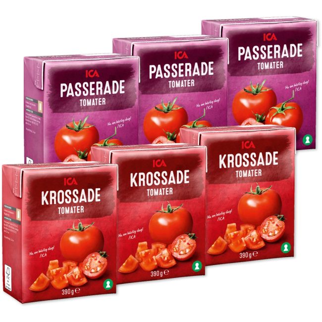 Illustration av Krossade, passerade tomater