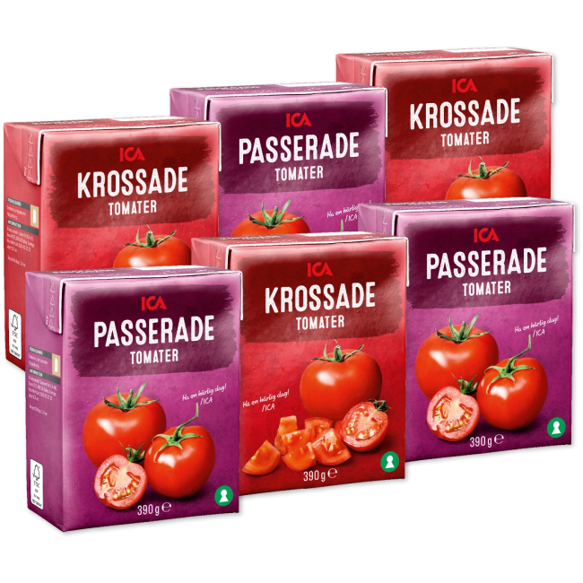 Illustration av Krossade, passerade tomater