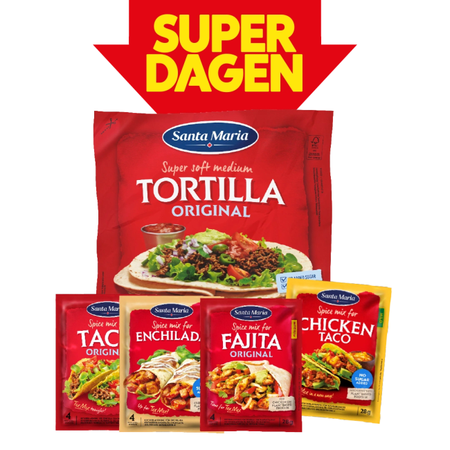 Illustration av Vetetortilla, kryddmixer