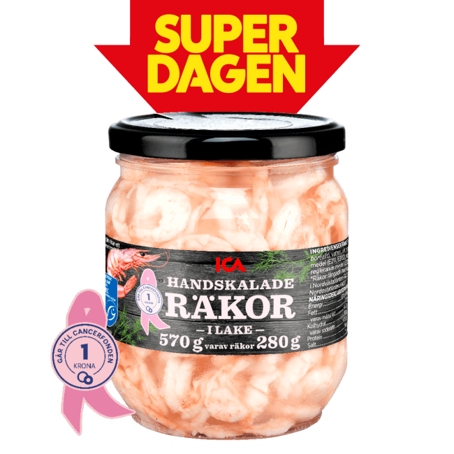 Illustration av Handskalade räkor
