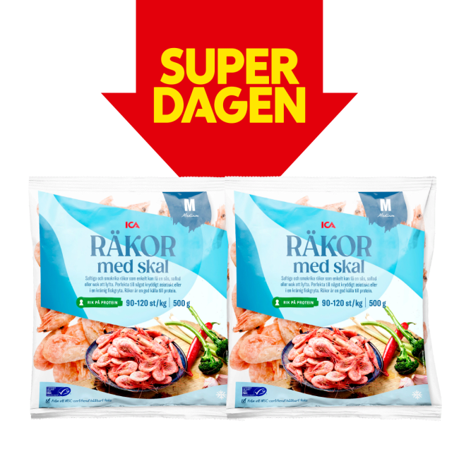 Illustration av Frysta räkor med skal 90/120