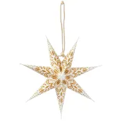 Stjärna Mini 20 cm vit / guld ICA.
