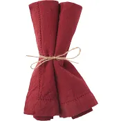 Tygservett Isa Röd 2p 45x45cm ICA.