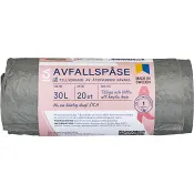 Avfallspåse 30L 20st Rosa Bandet ICA.