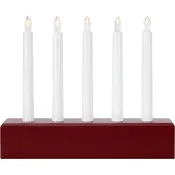 Batteriljusstake Röd Lea 1st Markslöjd.