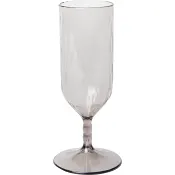 Champagneglas hamrat plast grå 15cl ICA.