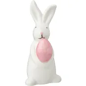 Påskhare 12cm rosa ägg Nordic Season.