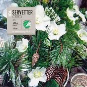 Servett 33cm Julros vit.