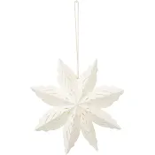 Stjärna 30cm snöflinga vit ICA.