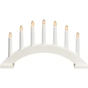 Elljusstake 7 ljus vit Konstsmide.