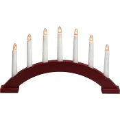 Elljusstake 7 ljus röd Konstsmide.