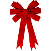 Rosett röd 48cm Festive.