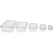 Förvaringsburk 5set snäpplock.