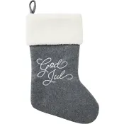 Julstrumpa Grå God Jul ICA.