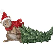 Mus med julgran 11,5 cm Nordic Season.