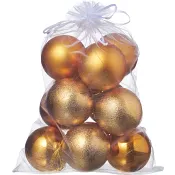 Julkulor 12-p i Meshbag Guld ICA.
