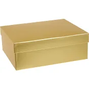 Presentbox guld 20x24,5x9 cm.