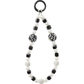 Mobilsmycke Svart/vit bling.