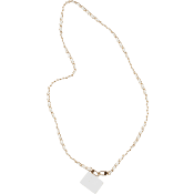 Mobilkedja lång vit / guld.