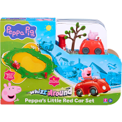 Bilbana med röd bil Greta Gris.