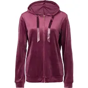 Velourjacka S vinröd mywear.