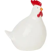 Höna vit keramik 9,6 cm.