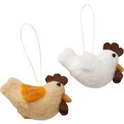 Hänge tupp ull 5cm 2p Festive.