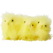 Fjäderkyckling 3-p gul 6cm Festive.