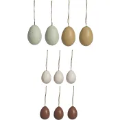 Hänge ägg 10-p 2 storlekar naturfärger Festive.