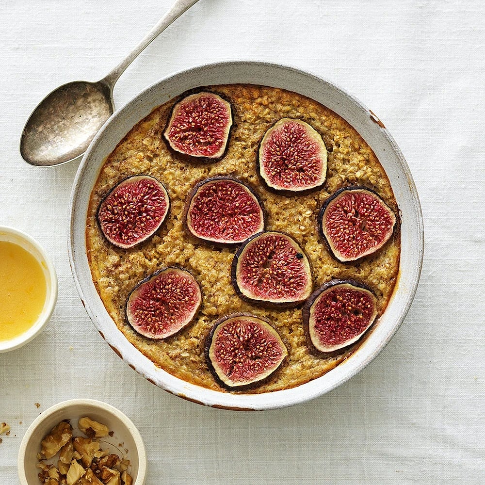 Ugnsbakad gröt med fikon och citronhonung | Recept ICA.se