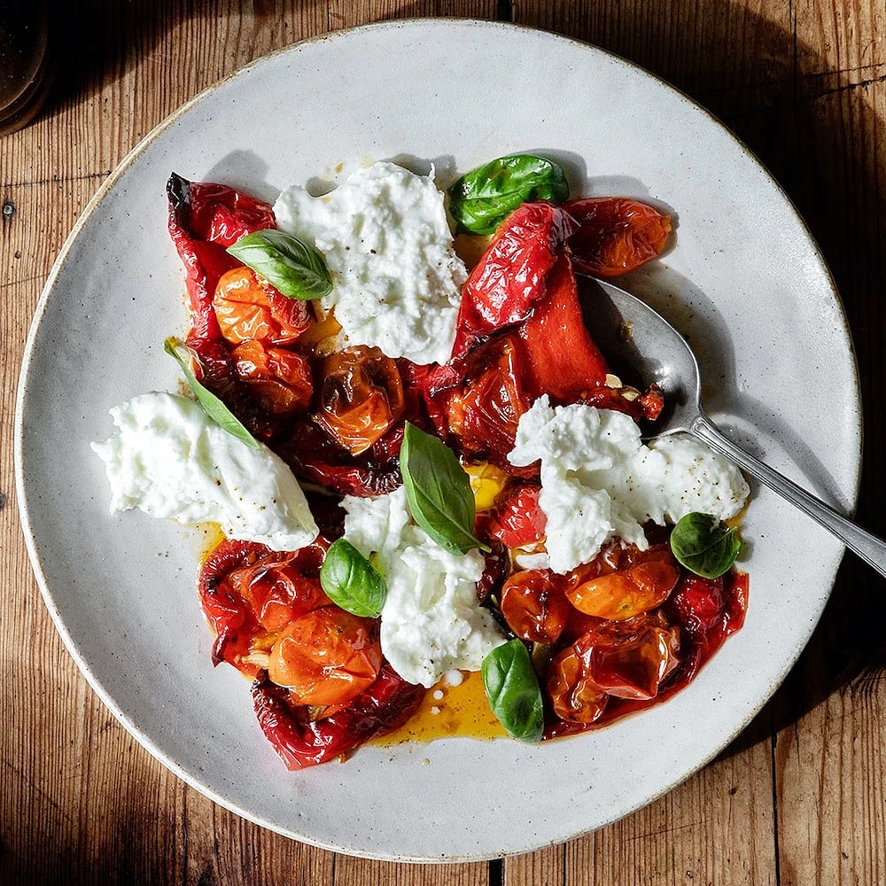 Rostad paprika med tomat och mozzarella | Recept ICA.se