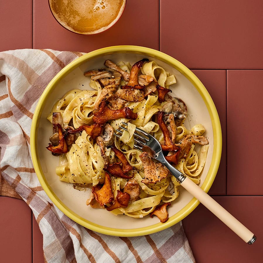 Pasta med svampsås