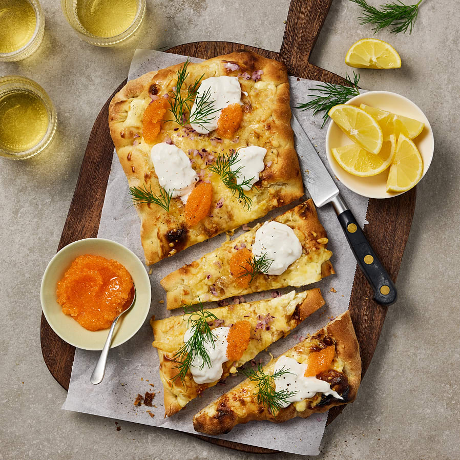 Löjromspinsa med stracciatella