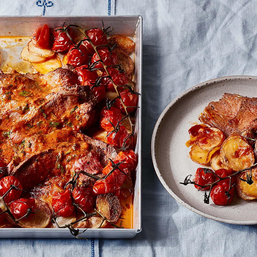 Biff provencale med gochujangsmör