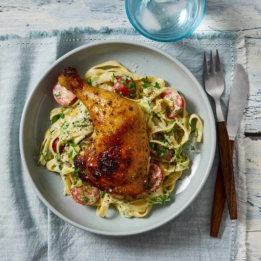Kycklingklubbor med pasta