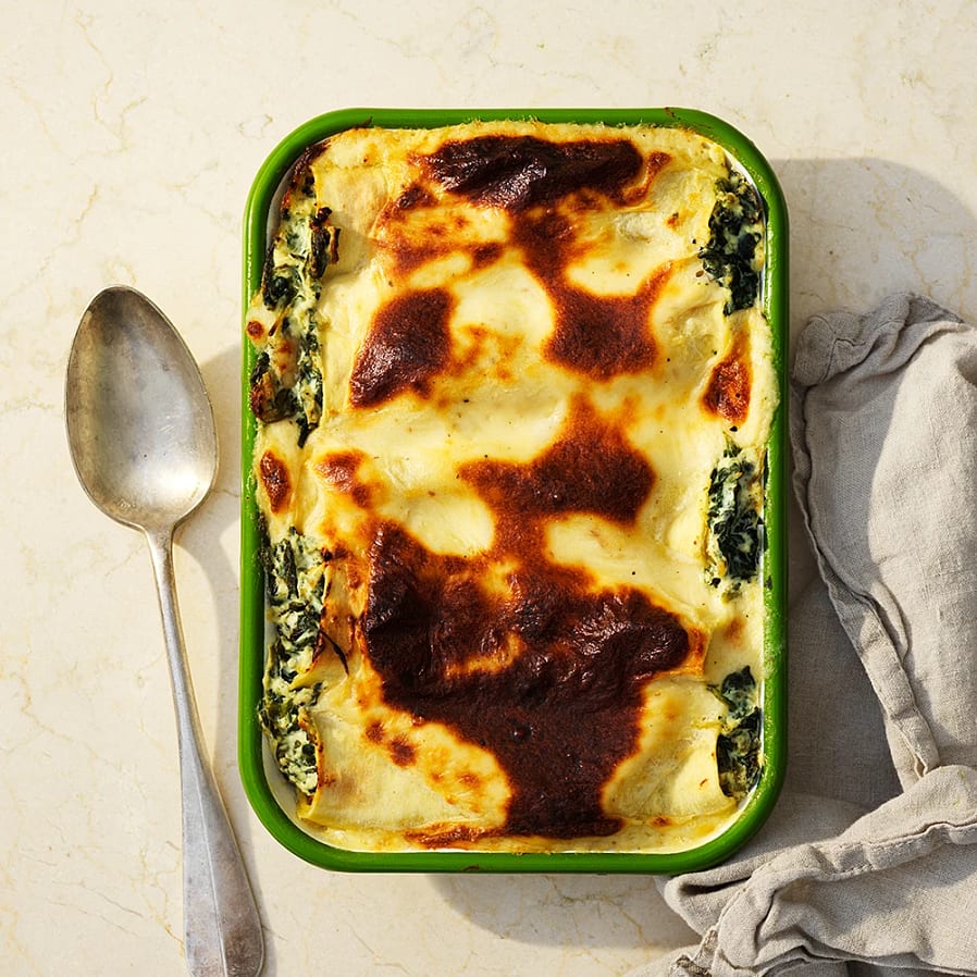 Canneloni med ramslök och ricotta