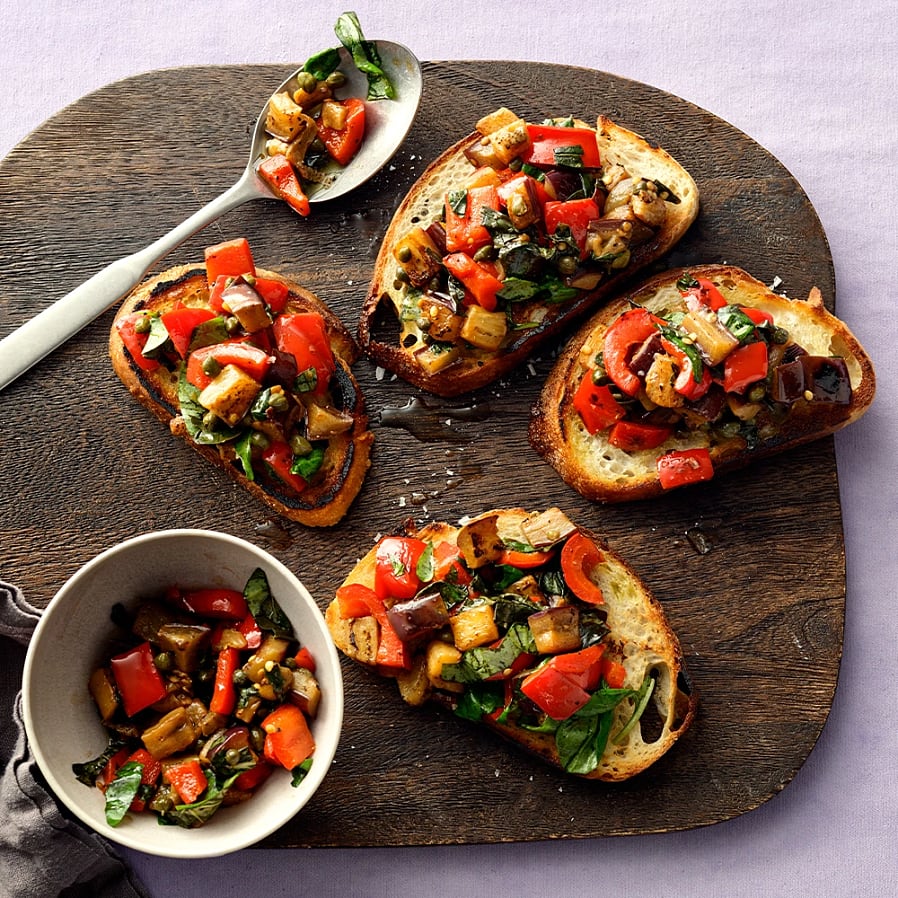 Bruschetta med aubergine och kapris