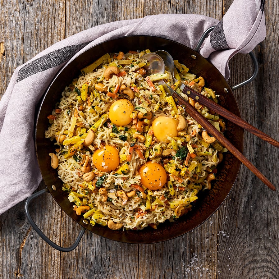 Krämig vego wok med nudlar