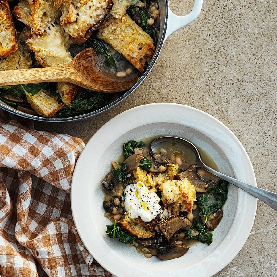 Ribollita med svamp och grönkål