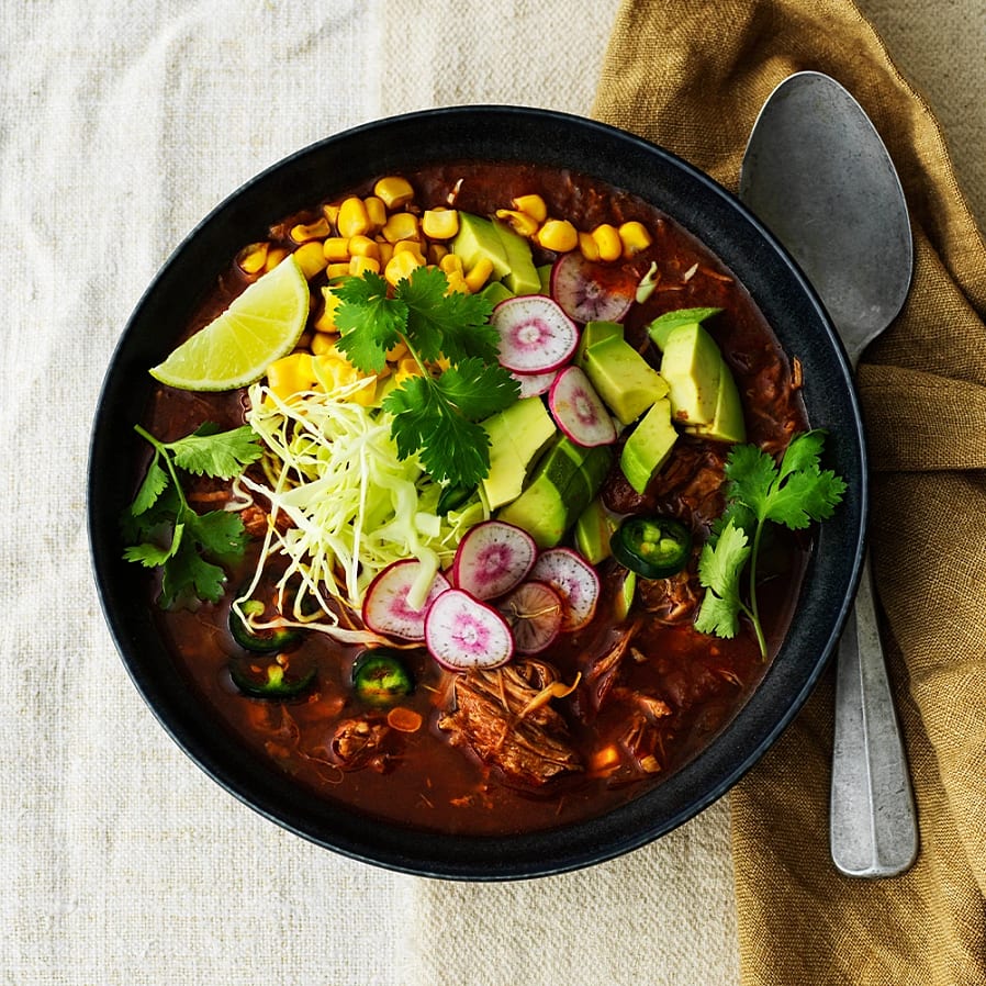 Pozole – mexikansk soppa med fläsk och anchochili