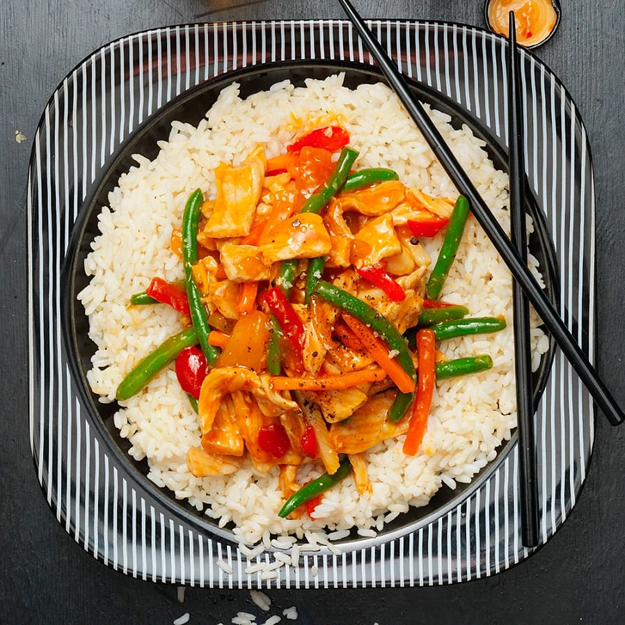 Strimlad kotlett sweet and sour