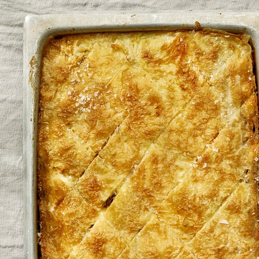 Börek i långpanna med färs och fetaost