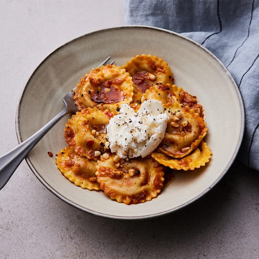 Girasole med ’nduja, ricotta och honung